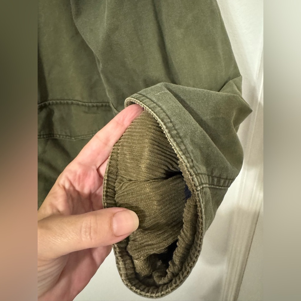 Vintage Gap Chore Field Jacket Olive Green Corduroy Cuffs Collar *NO SIZE TAG* - Picture 3 of 9